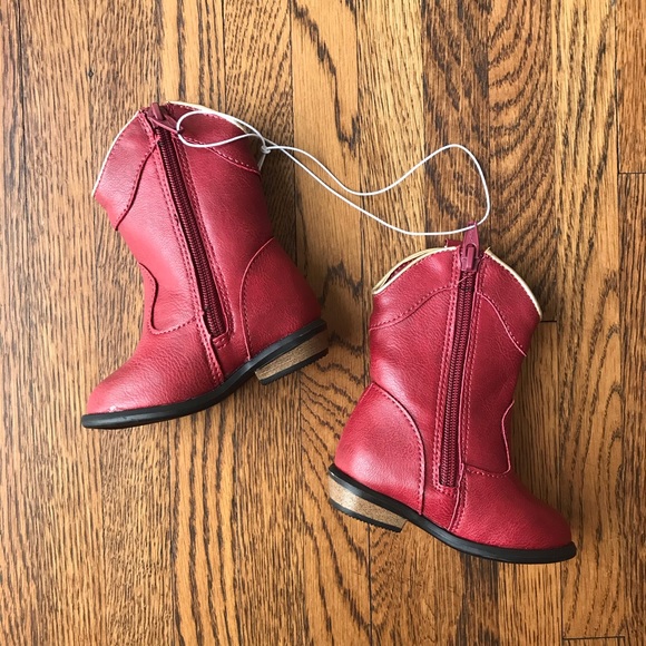 Red with Gold Stars Western Cowboy Cowgirl Boots - Picture 2 of 6